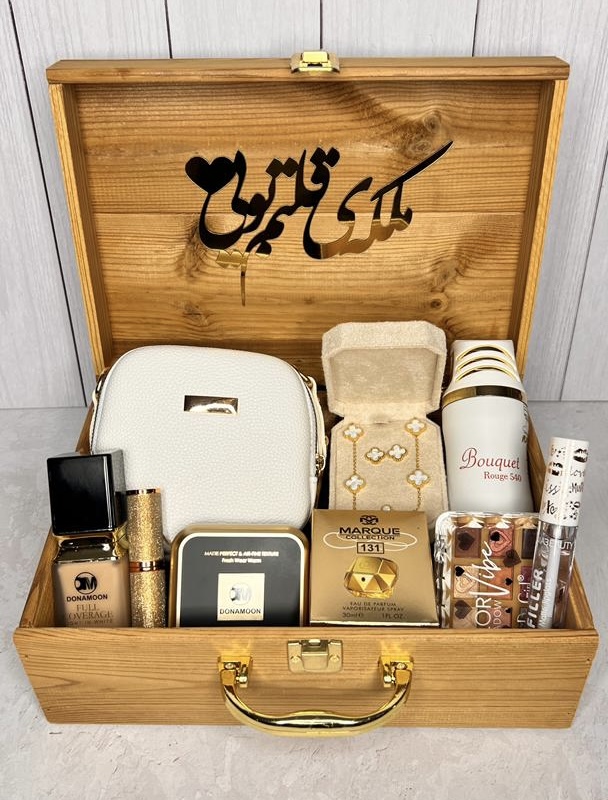 کادو روز زن هدیه لاکچری باکس چوبی کد ۲۵۹