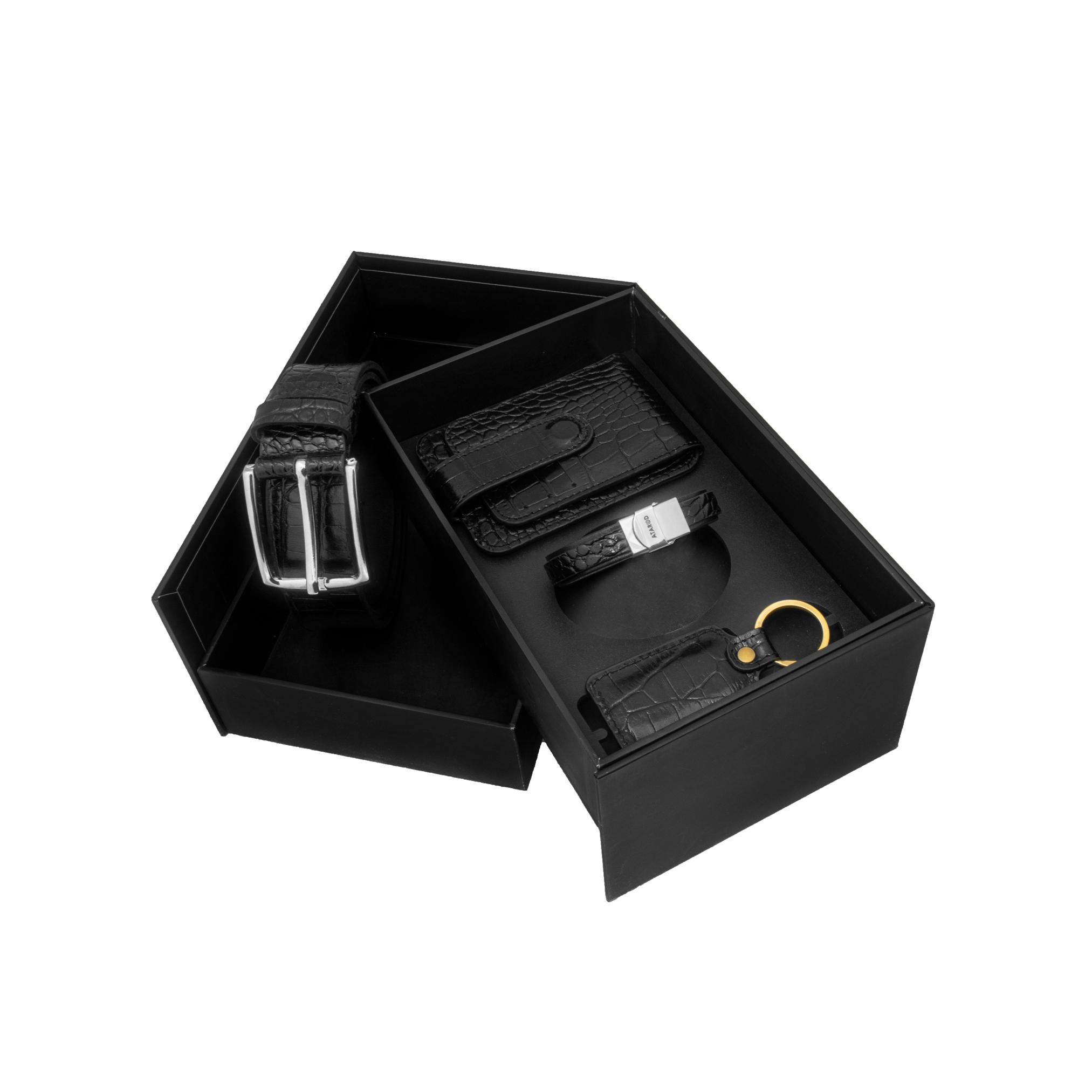ست هدیه مردانه چرم عطارد مدل چرم طبیعی کد A113