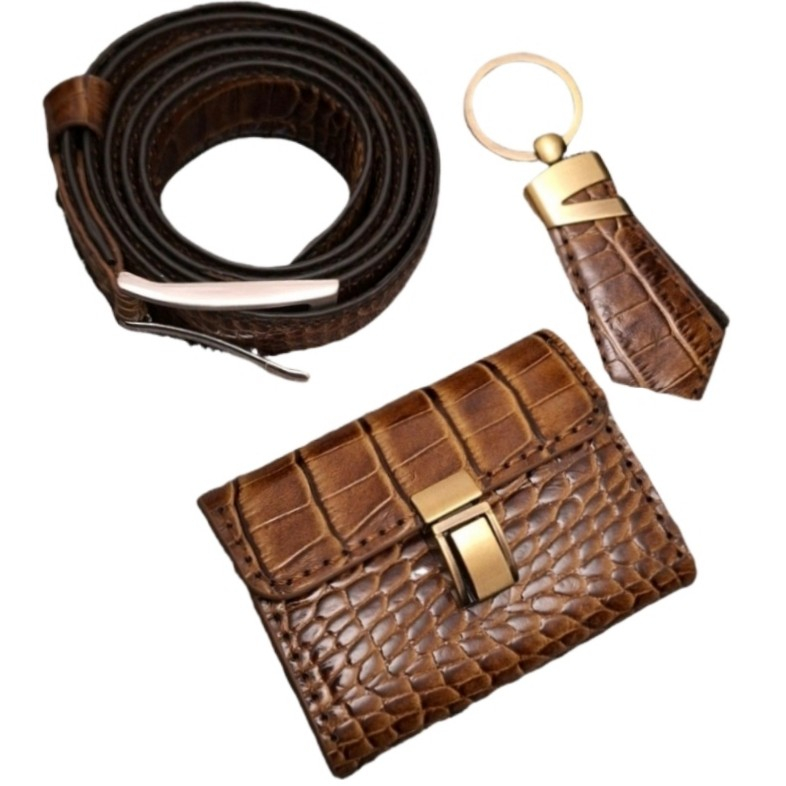 ست هدیه مردانه مدل چرم طبیعی - کد R14058